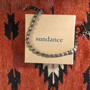 Gorgeous Sundance Storyteller hand carved white bronze choker / wrap bracelet.